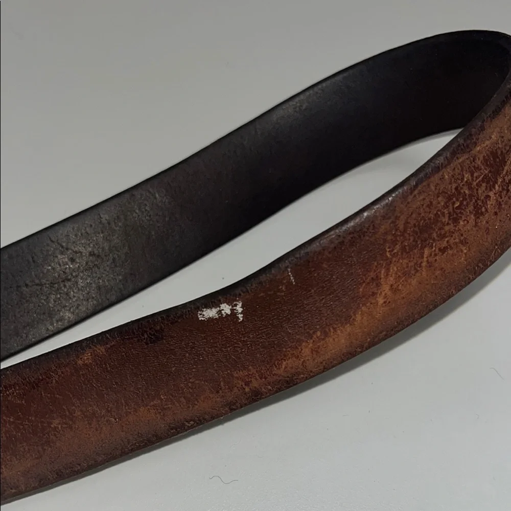 Men's Brown Leather Belt / preowned no labels / well worn 42 ish